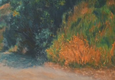 catalina Island stroll, landscape, en plein aire, realism, impressionism