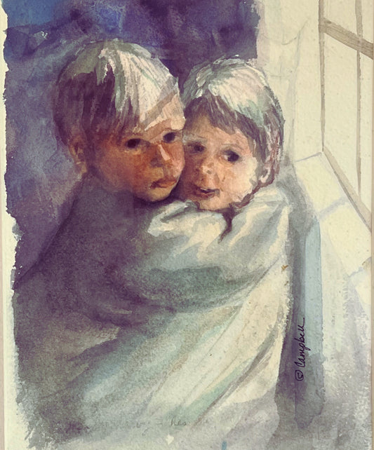"He’s Not Heavy..." Watercolor PRINT on Archival Paper