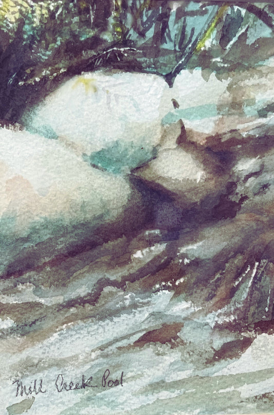 Mill Creek Pool - Watercolor PRINT