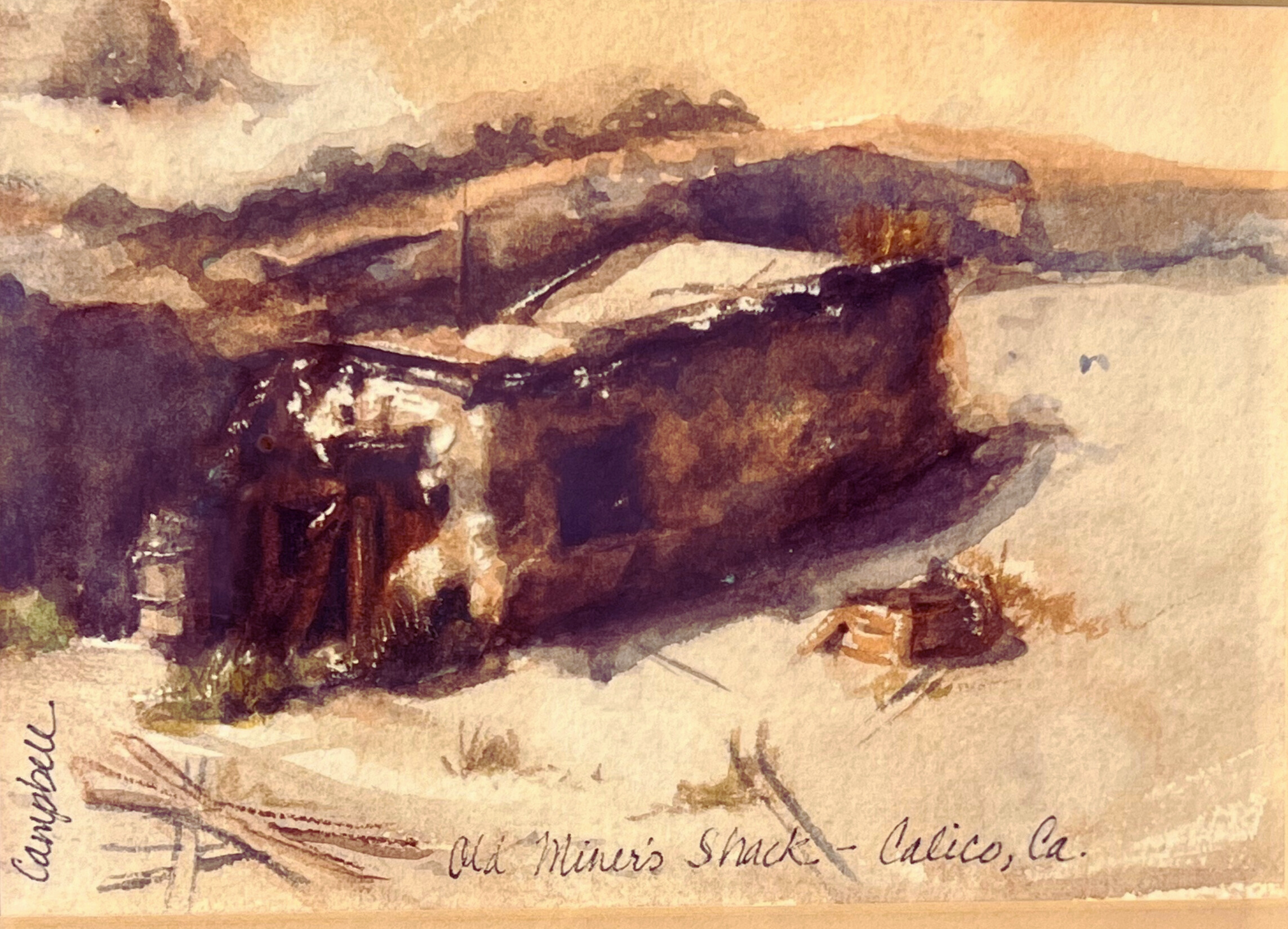 Old Miner’s Shed - Watercolor on achival paper