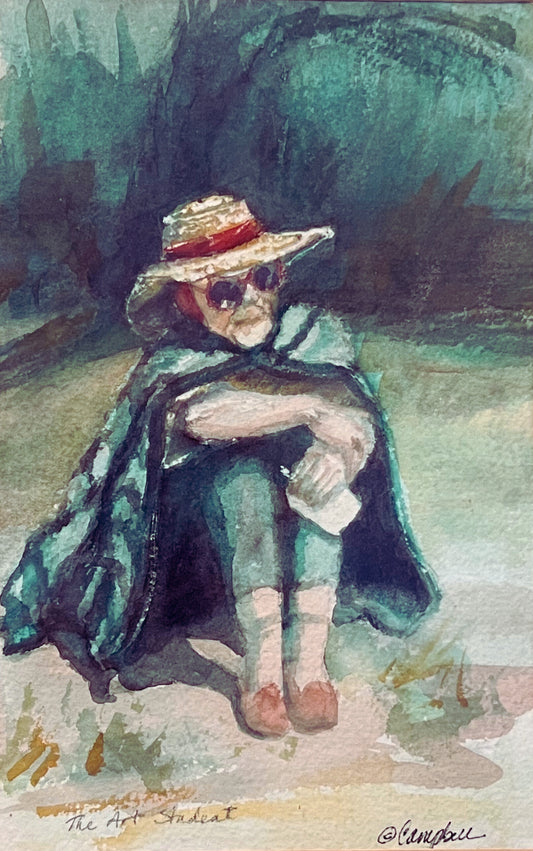 "The Art Student" - Watercolor PRINT on Archival Paper